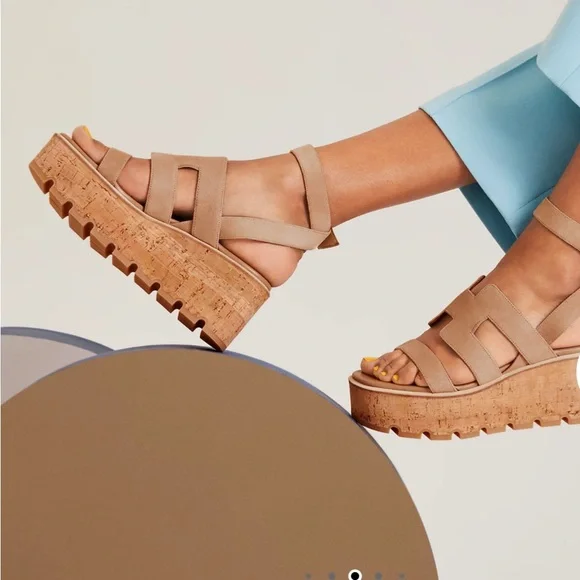 Havane 30 sandal! Hermes Platform Sandals - Picture 2 of 7